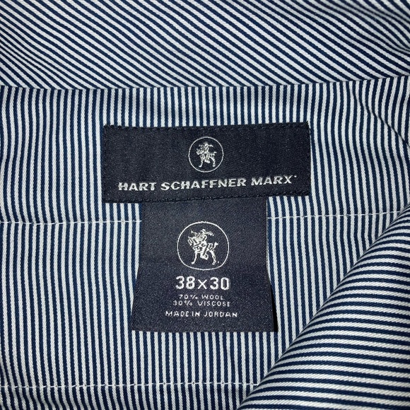 Men’s Navy Hart Schaffner Marx 38x30 Navy Trouser Pants - Picture 4 of 5